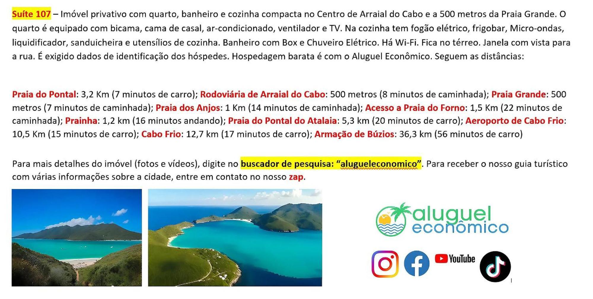 Апартаменти Arraial Do Cabo - Brisas Do Farol - Aluguel Economico Екстер'єр фото